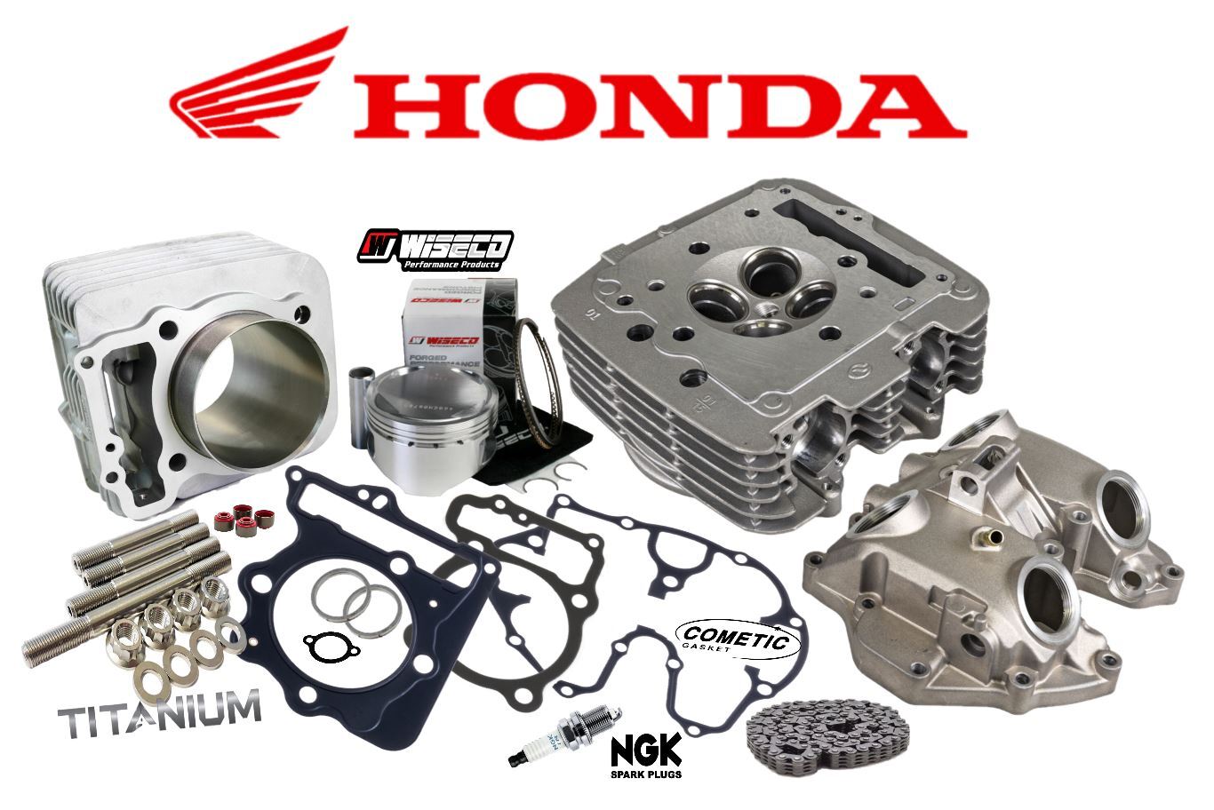 Honda TRX400EX TRX 400EX Cylinder Head Rebuild Kit Stock Bore Top End Assembly