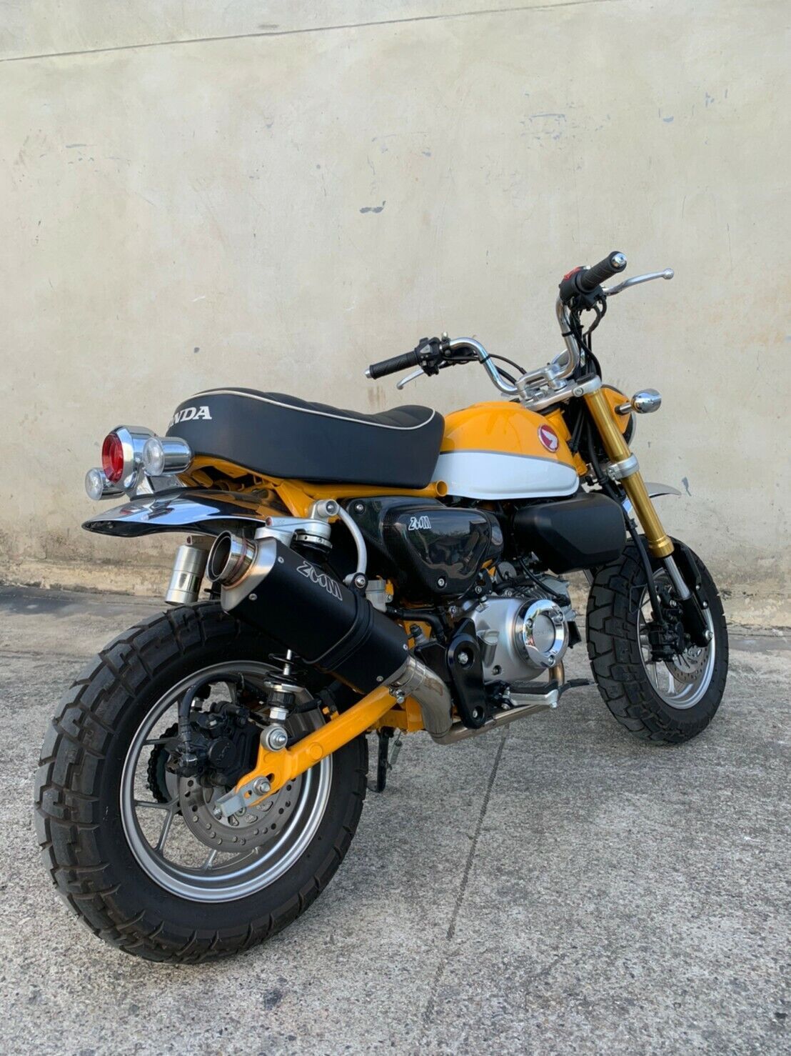 ZoOM Exhaust Polygon Honda monkey 125 Full System Low Mount 2018-2024 Black 2SLZ