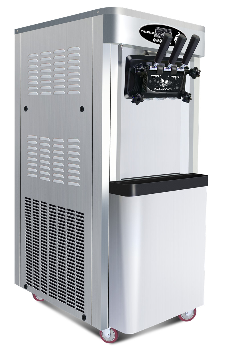 25-30L/H 3 Flavors Commercial Electric Ice Cream Maker Soft Ice Cream Machine