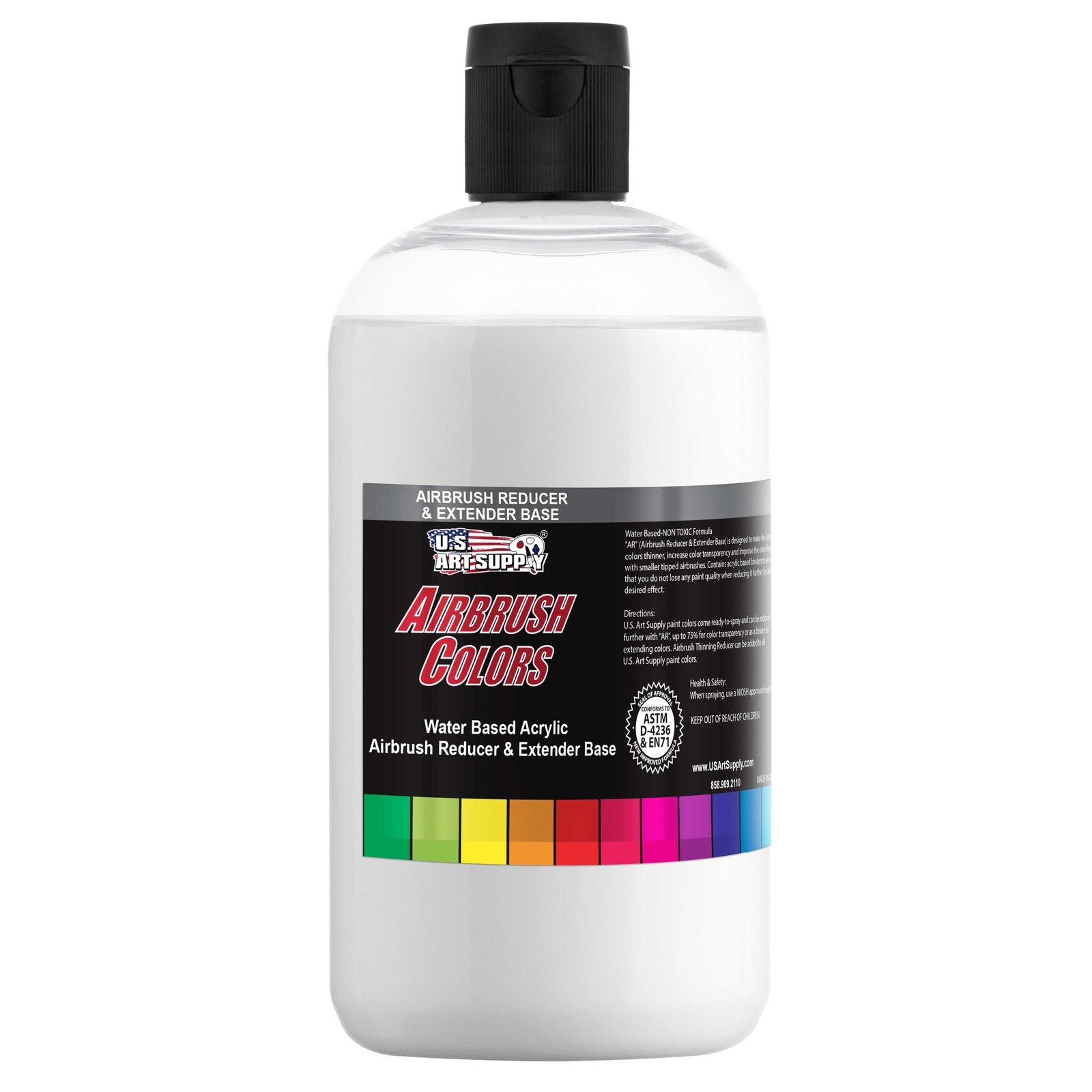 16 oz Airbrush Thinner & Extender Base, Reducing Acrylic Airbrush Paint Colors