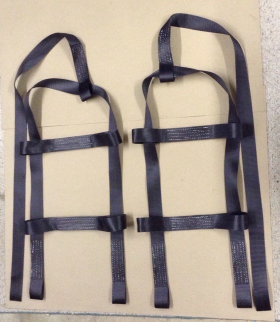Demco Kar Kaddy Basket Straps Tow Dolly Wheel Net LOOP END Black USA 2T