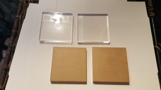 Clear Acrylic Square Bases Stands Mineral Collectible Mounting Display 1 2 3 4"