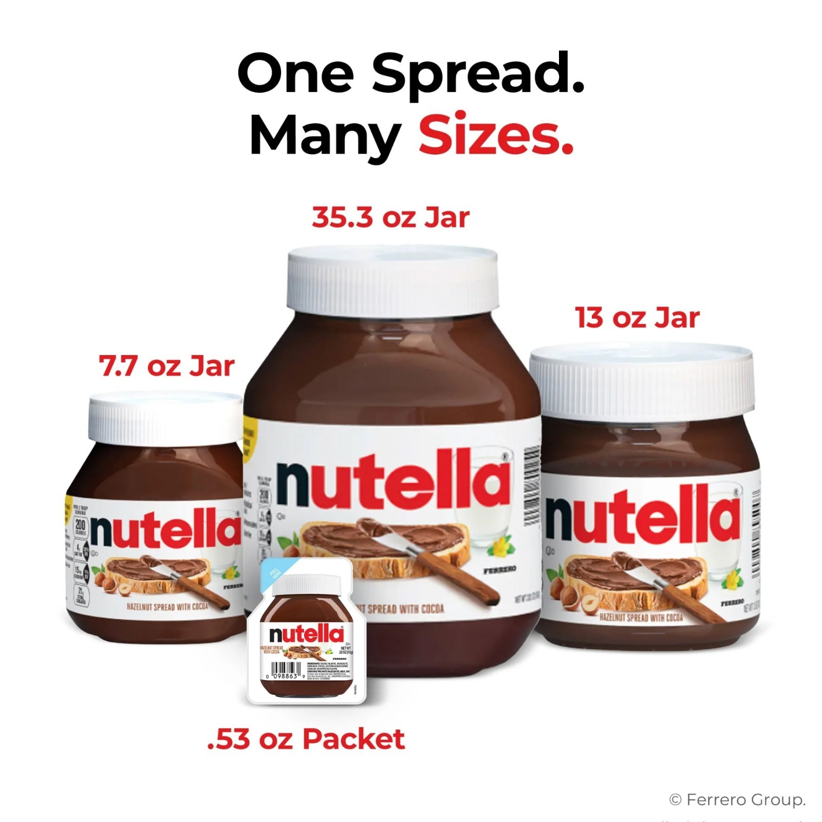 Nutella Hazelnut Spread with Cocoa for Breakfast, 33.5 oz Jar , Free Shipping