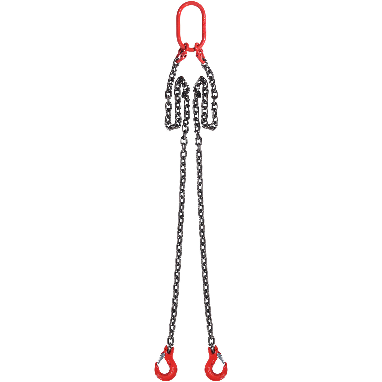 VEVOR 5/16" x 5' Chain Sling 2 Legs G80 Lifting Chain with Grab Hooks 6600 lbs