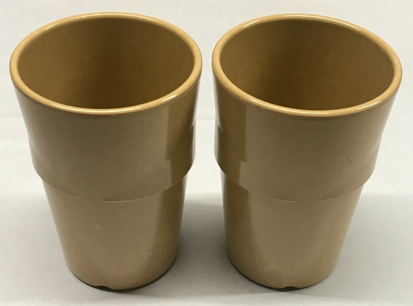 Vintage 10 oz Tan Mess Hall Tumbler USGI Halsey NOS Set of 2 From Original Case
