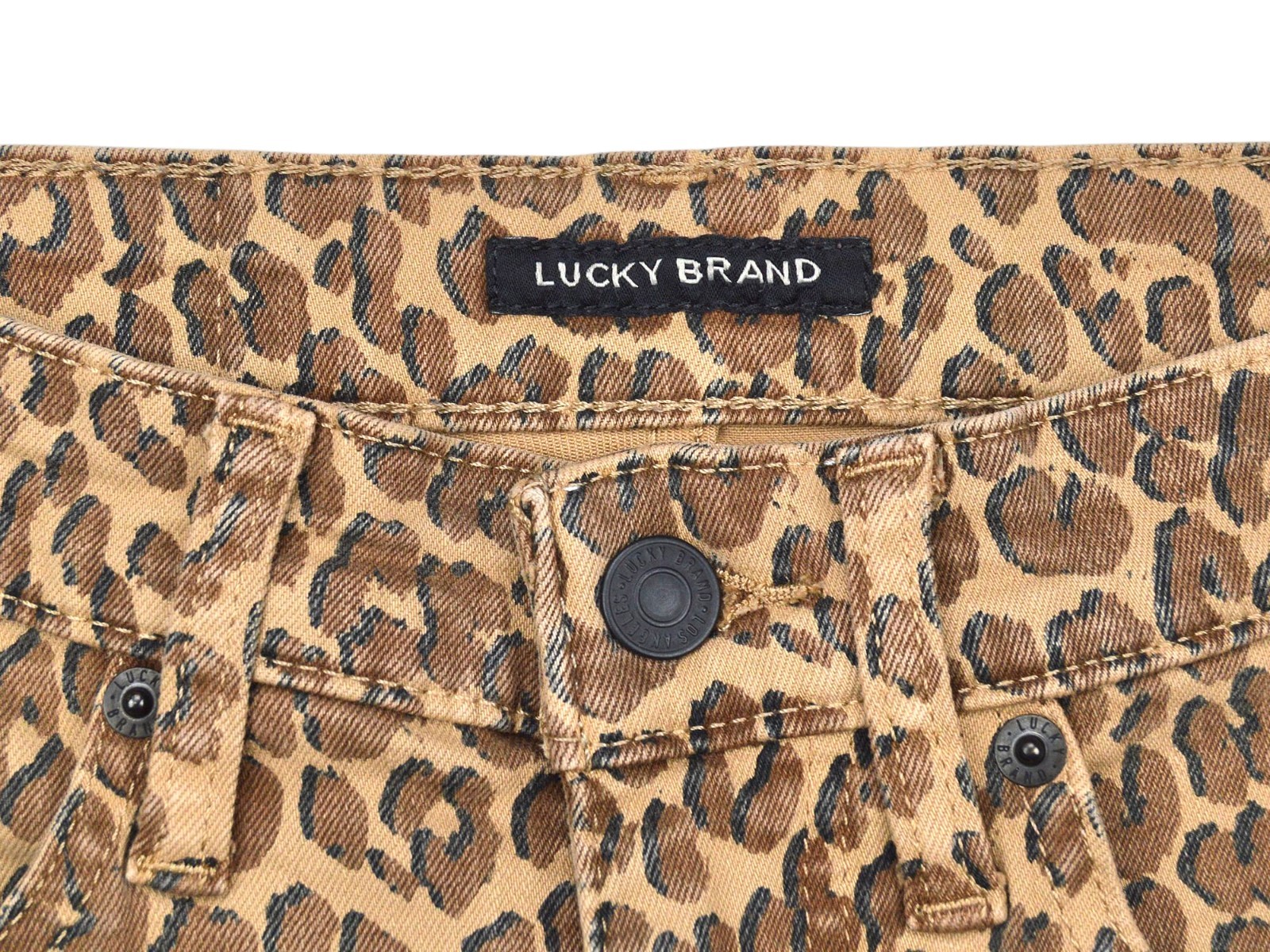 Lucky Brand High Rise Bridgette Slim Jeans Womens Size 6/28 Leopard Print Denim