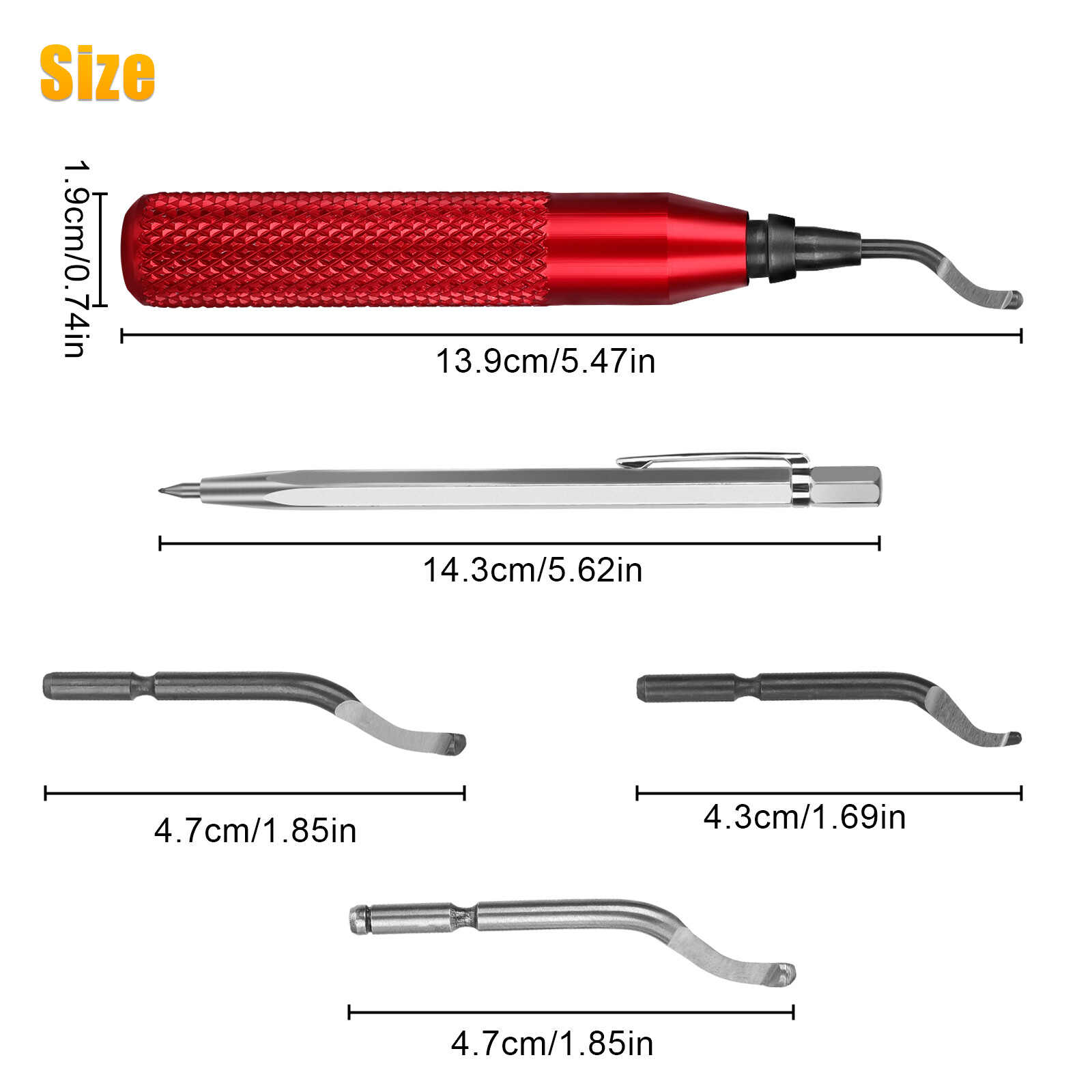 Deburring Tool + 15 High Speed Steel Rotary Burr Removal Blades + Cutter Pen Kit