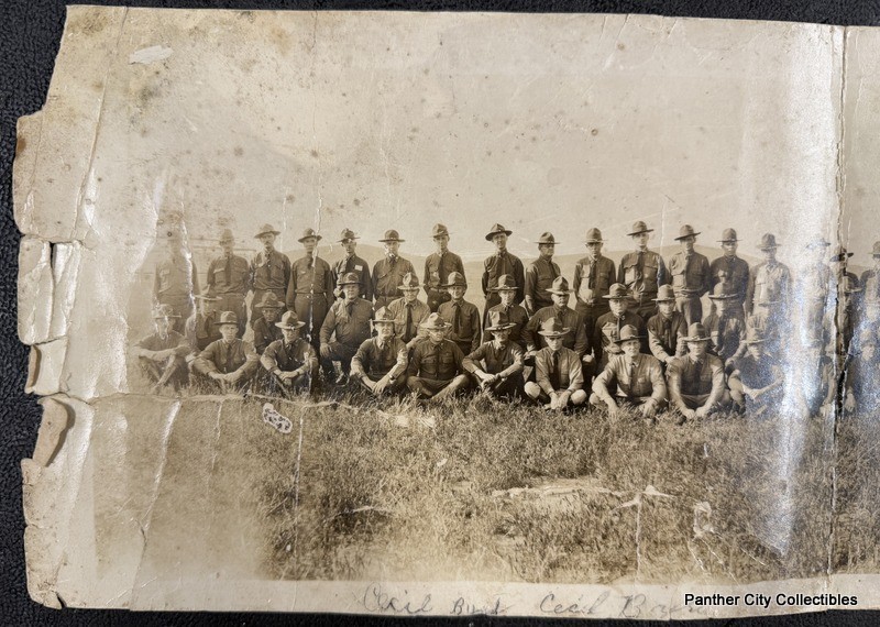 WWI Era Panoramic Photo Fort Sill Lawton Oklahoma Field Artillery Call Army
