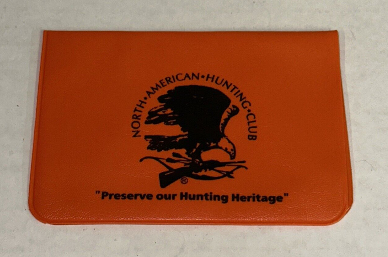 North American Hunting Club Bright Orange Vinyl License ID Card Holder Wallet