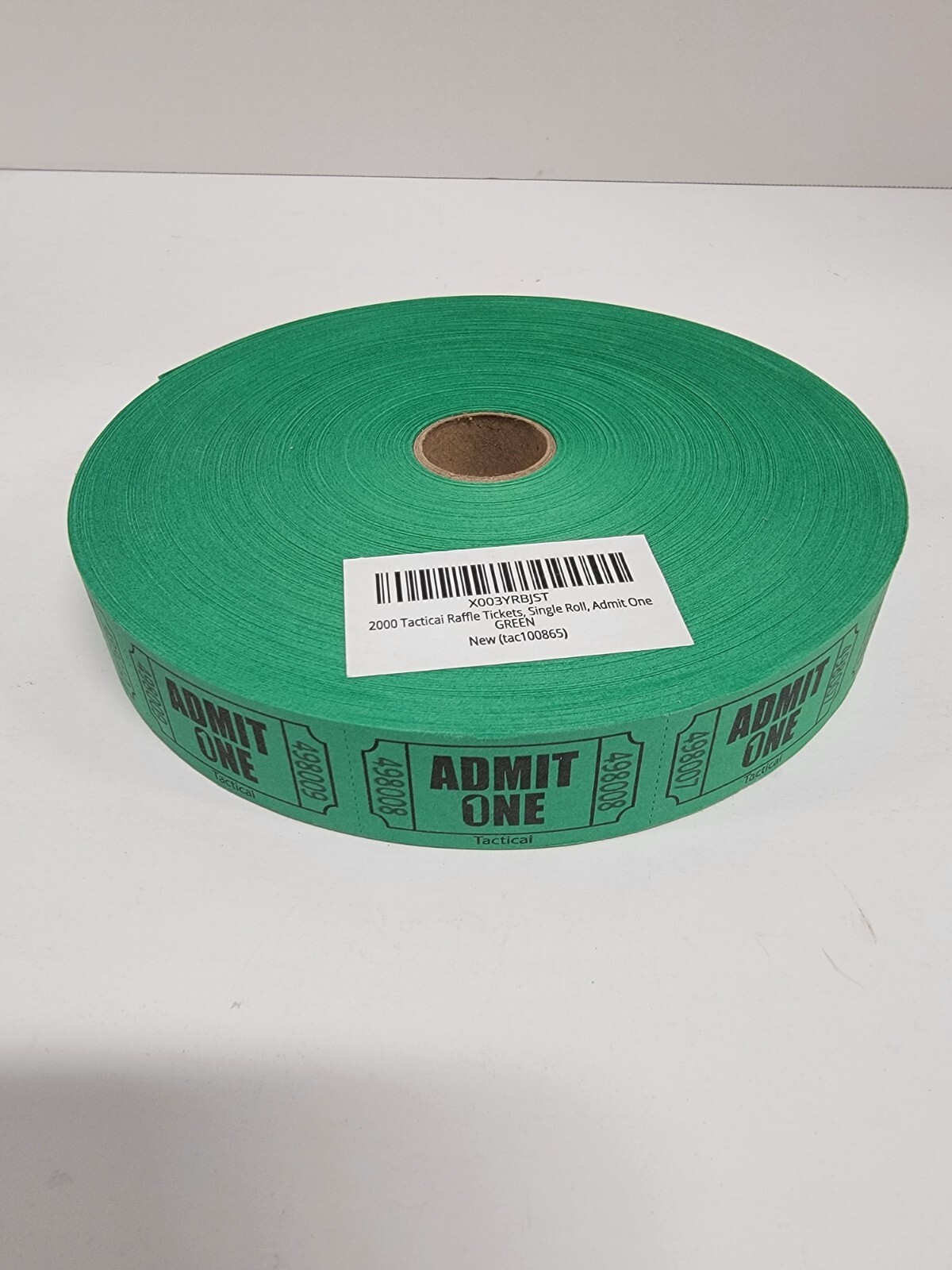 1 Roll 2,000 GREEN Admit One Tickets Carnival Fun Fair Festival Raffle Entrance