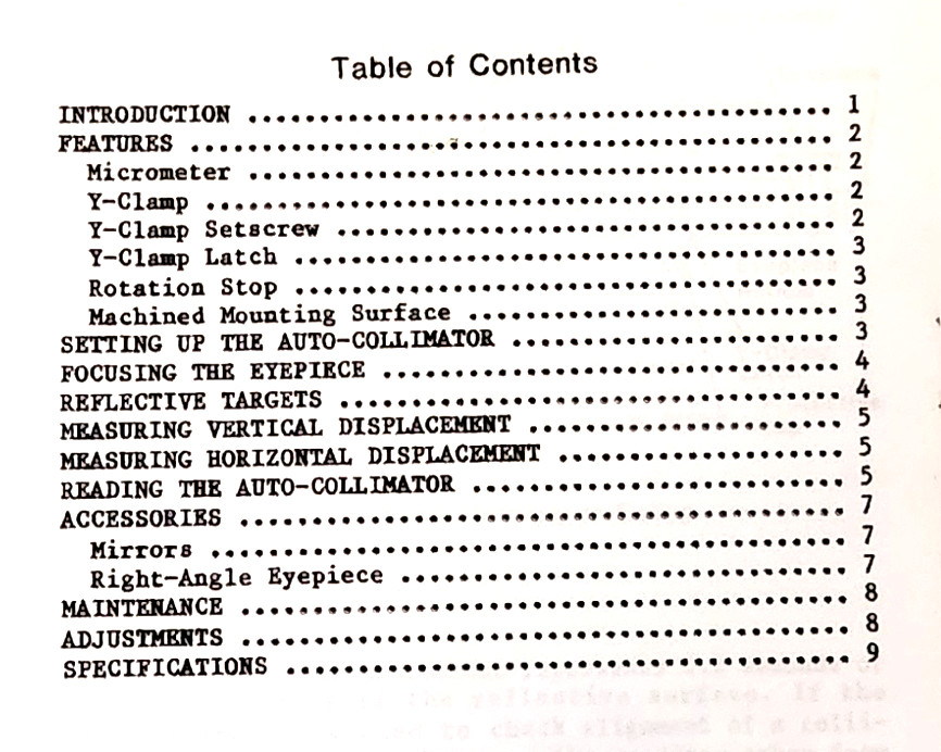 K&E Keuffel & Esser 71-4210 Autocollimator including lighting & manual. Tested