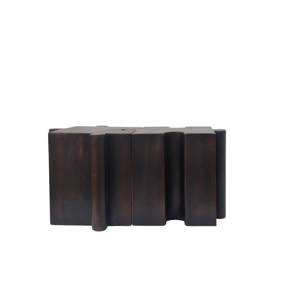Modular Puzzle Art Side Table, MGO Concave Edge for Indoor & Outdoor, Copper