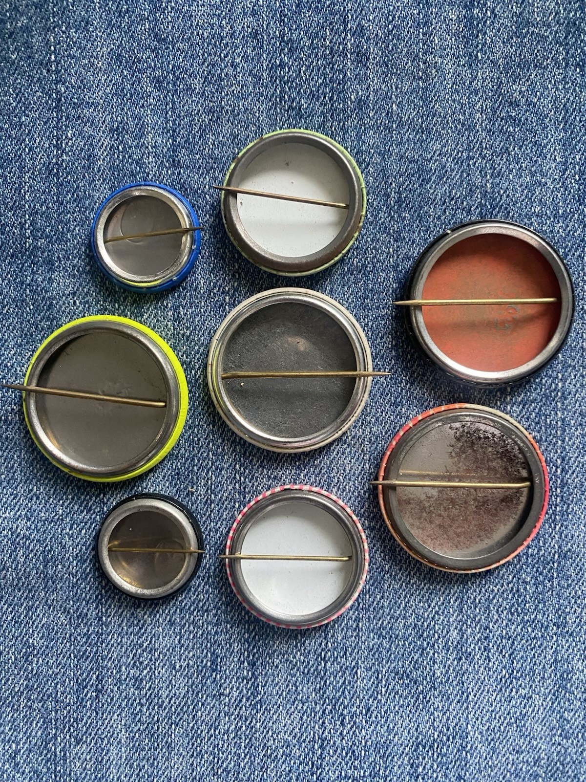 N.O.S. 60's ANTI-WAR, VIETNAM PEACE PROTEST, 8 Pinback Button Collection