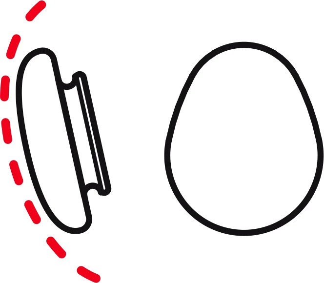 Lindberg OVAL Nose Pads & Temple Tip covers for Acetanium, Spirit, Strip, Now