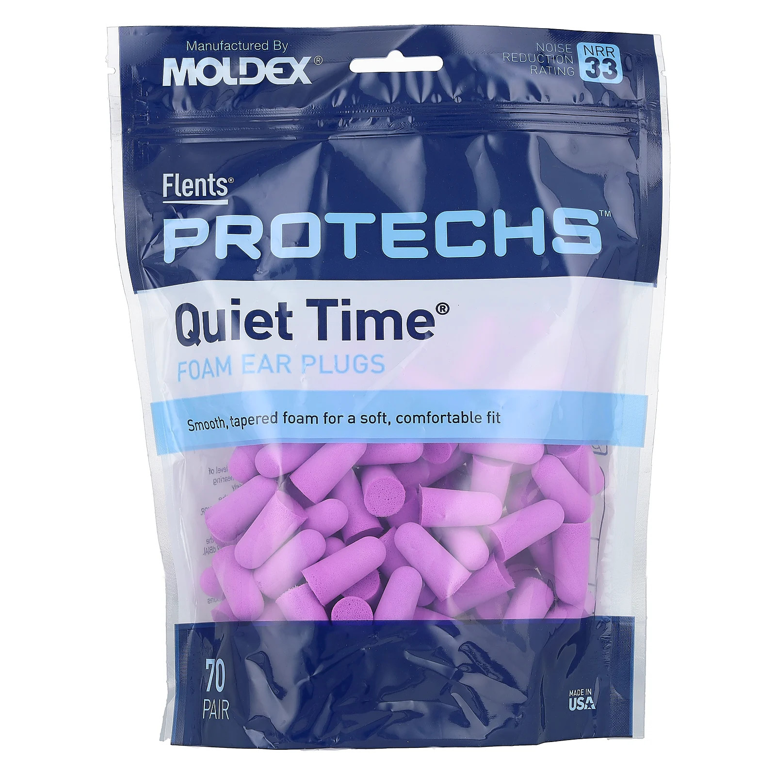 Protechs, Quiet Time, Foam Ear Plugs, 70 Pair