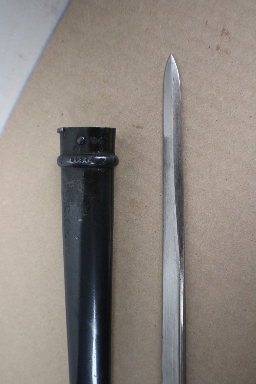 M1874 France GRAS Sword Type Bayonet W/Original Metal Scabbard