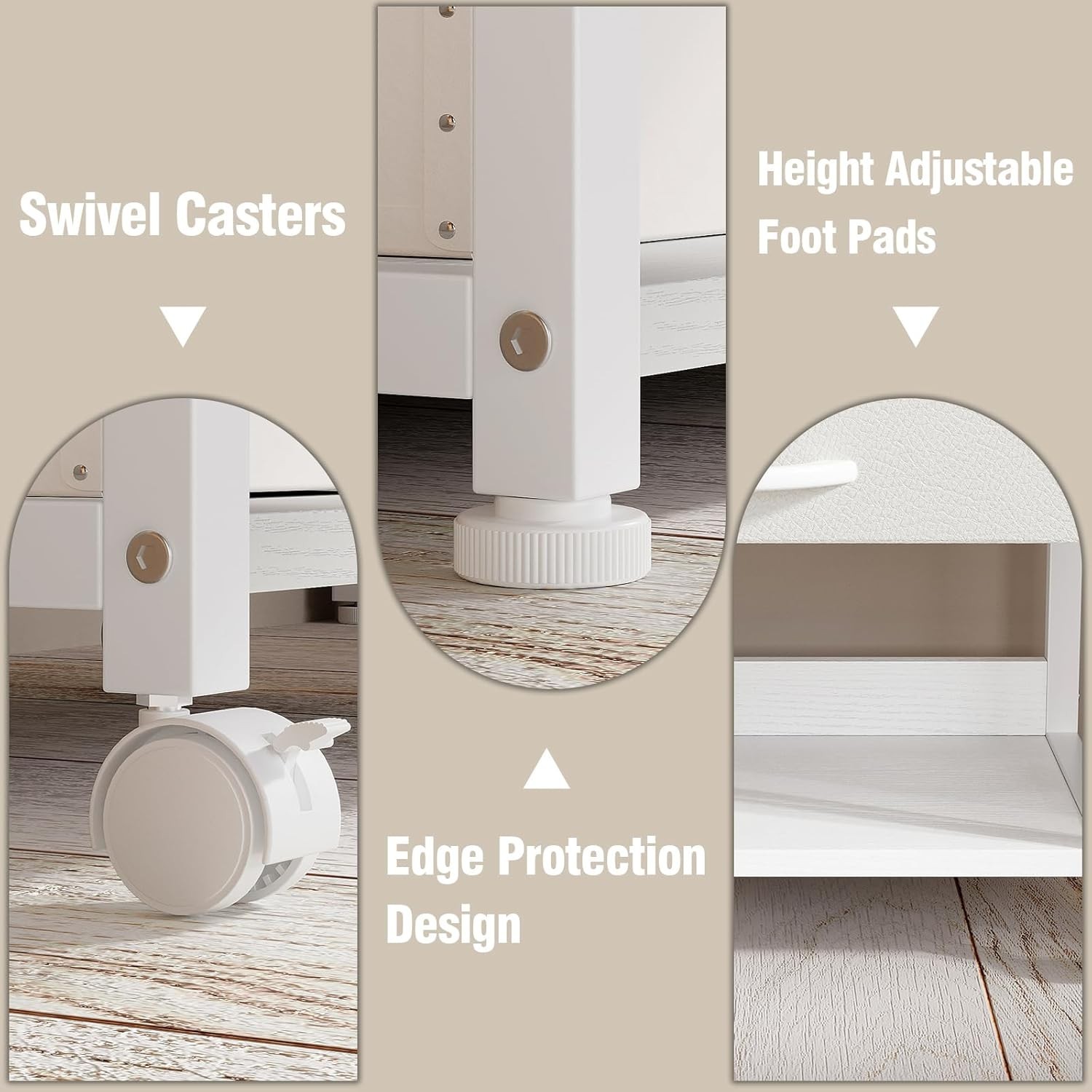 Printer Stand with Storage,3 Tier Large Printer Table with Wheels for Home Of...