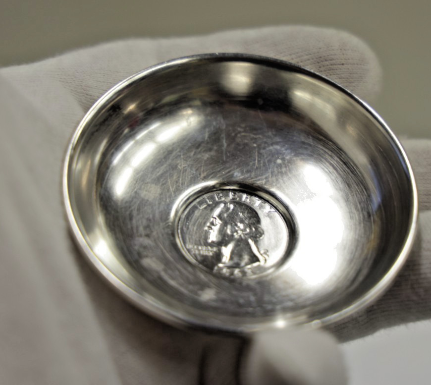 Antique Baldwin & Miller B&M 1963 Wash 25c Sterling Bowl/Trinket Dish #760