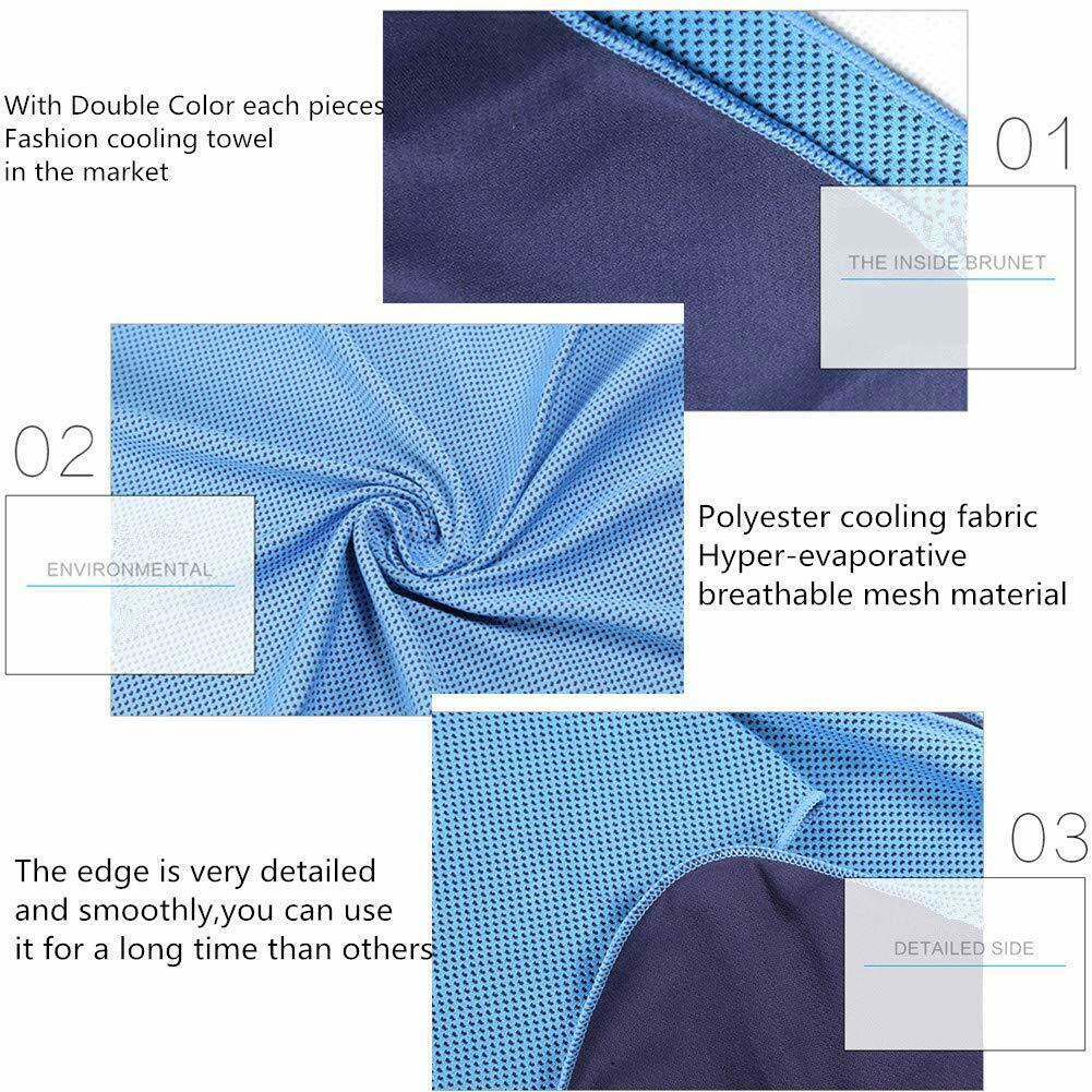 2PACK Cooling Towel Ice Towel Neck Wrap For Sports Running Jogging Gym Chilly