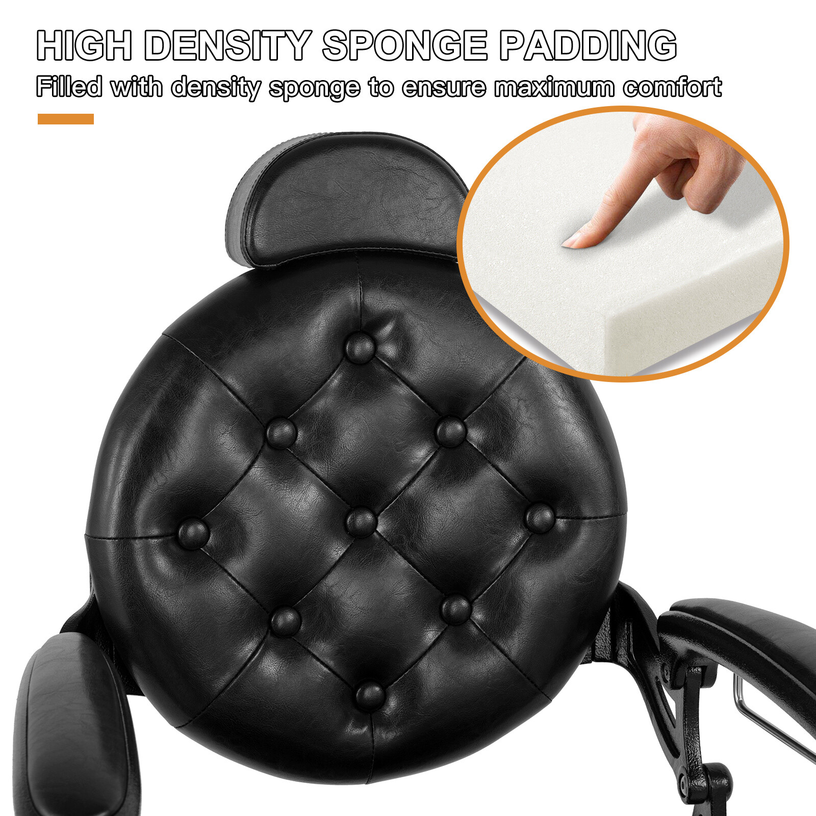 Vintage Black Heavy Duty Barber Chair Hydraulic Recline All Purpose Salon Beauty