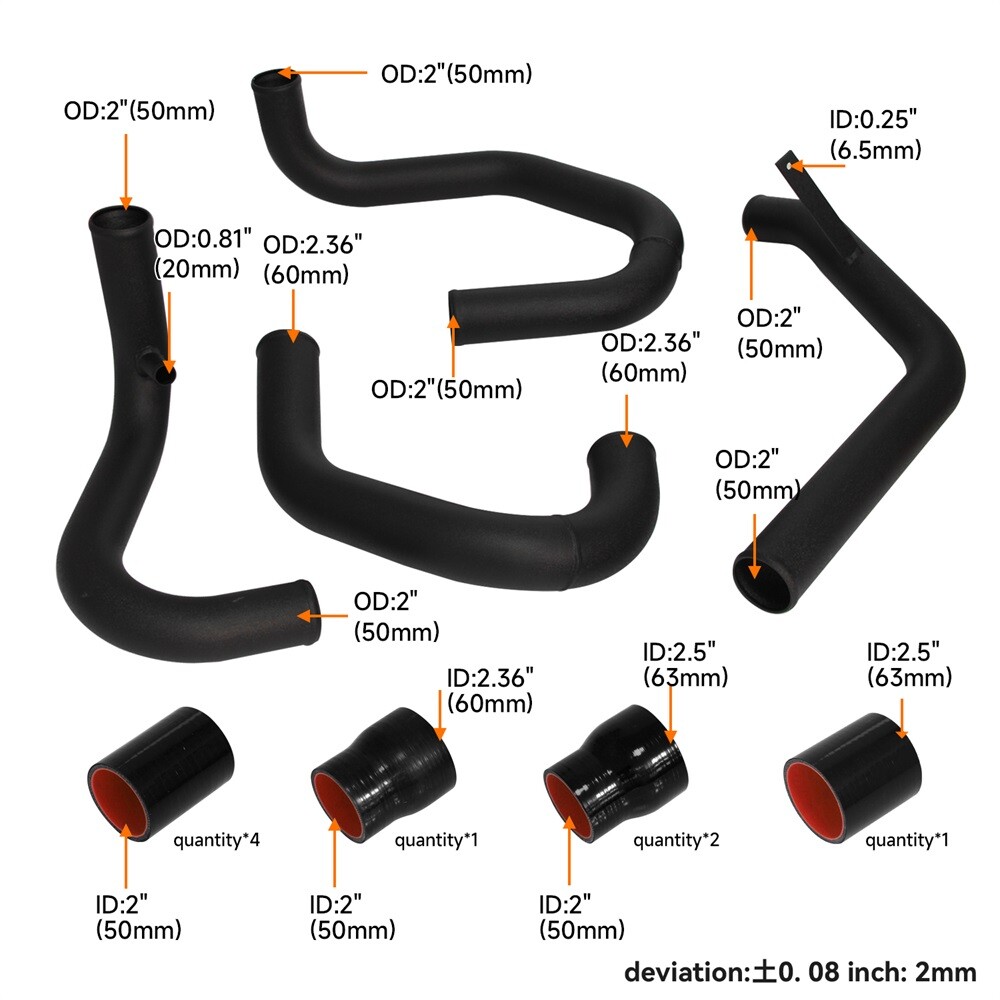 For VW Jetta Golf GTI GL GLI GLS MK4 1.8T 1998-2005 Intercooler Kit Piping Kit
