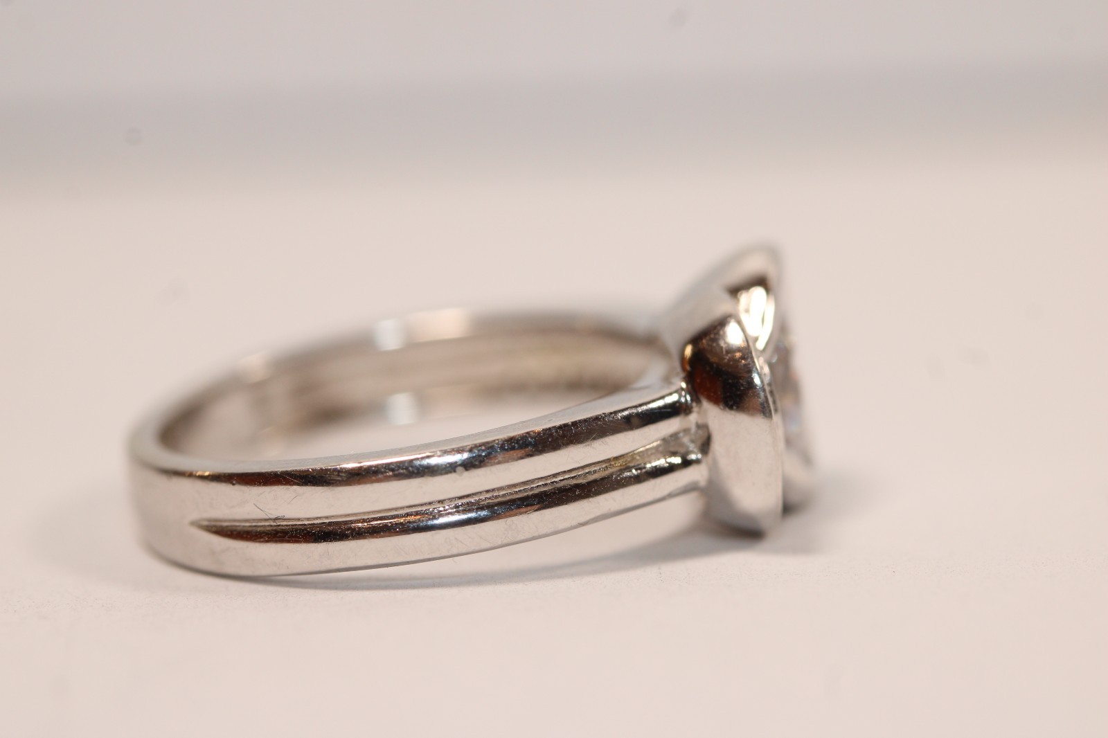 2Ct Knot Lab Created??? Diamond Solitaire Engagement S925 Size 7