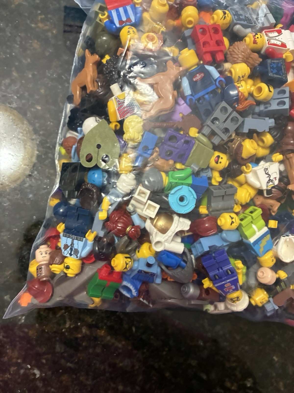 2 lb Plus - 97% LEGO Bulk Minifigure & Accessories Lot - Some DAMAGE/WEAR