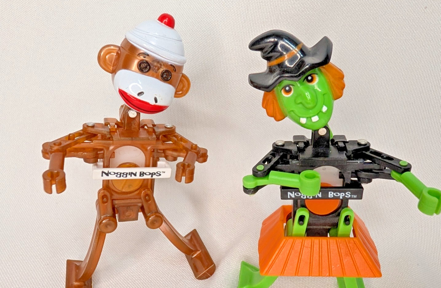Noggin Bops Sock Monkey & Wind Up Jump Rope + Witch loose working