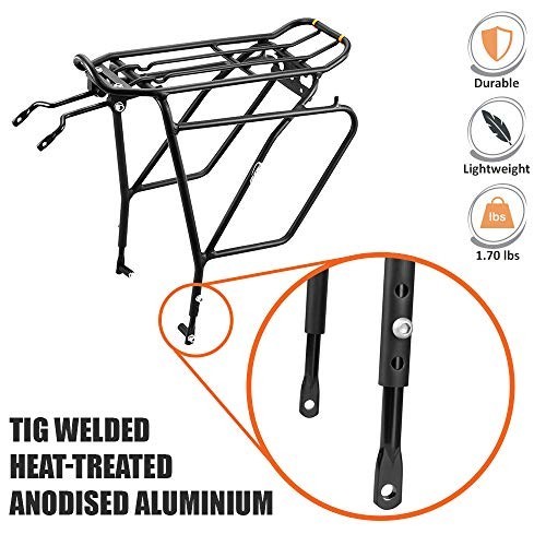 Ibera Bike Rear Rack Touring Carrier Plus for Disc Brake Mount MTB Fat Tire Bike