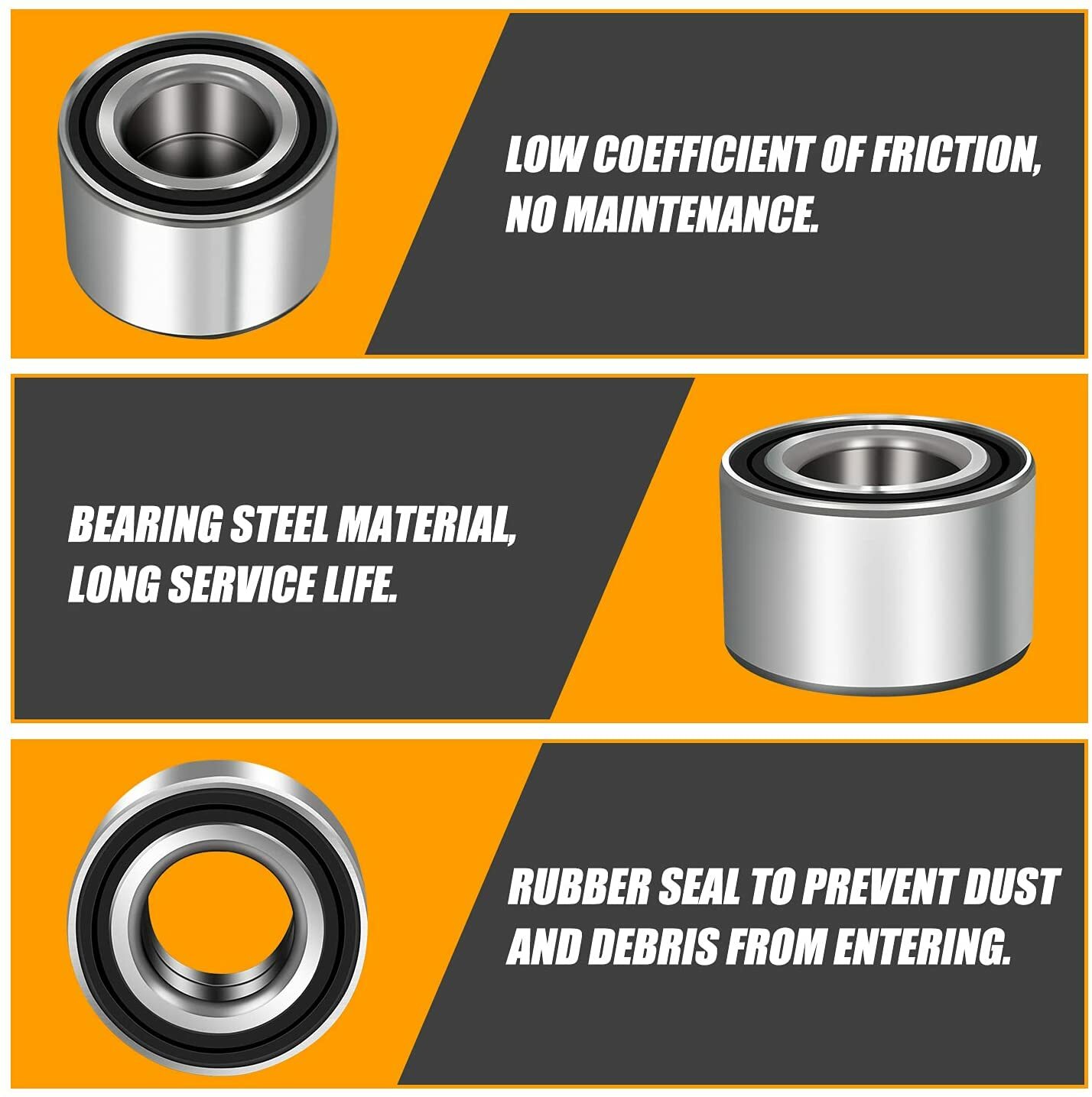 For Polaris RZR 1000 XP (2) Front + (2) Rear Wheel Bearings Kit 3514822 3514699