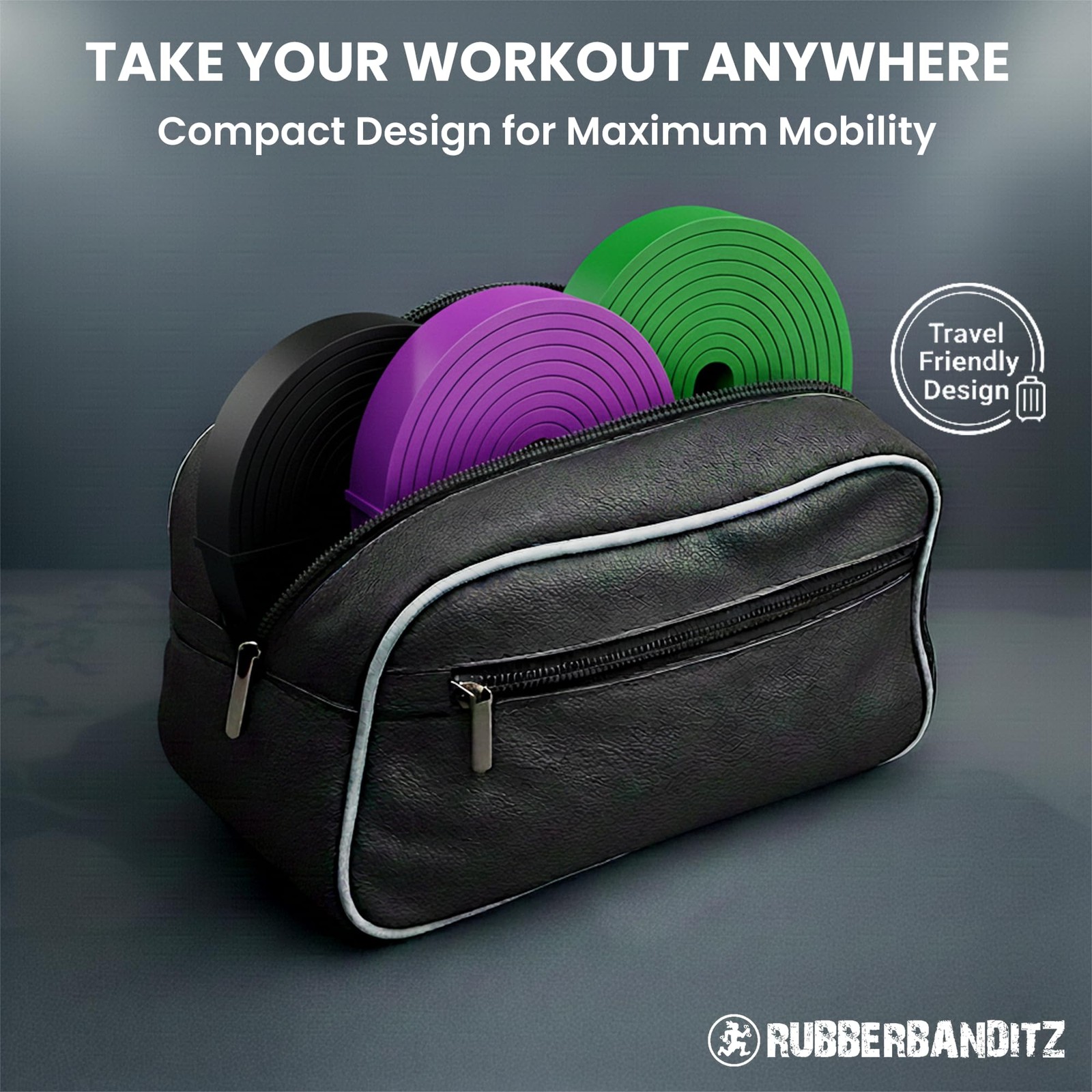 Combo Pull Up Assist Bands | Heavy Duty Resistance Exercise Bands for Powerli...