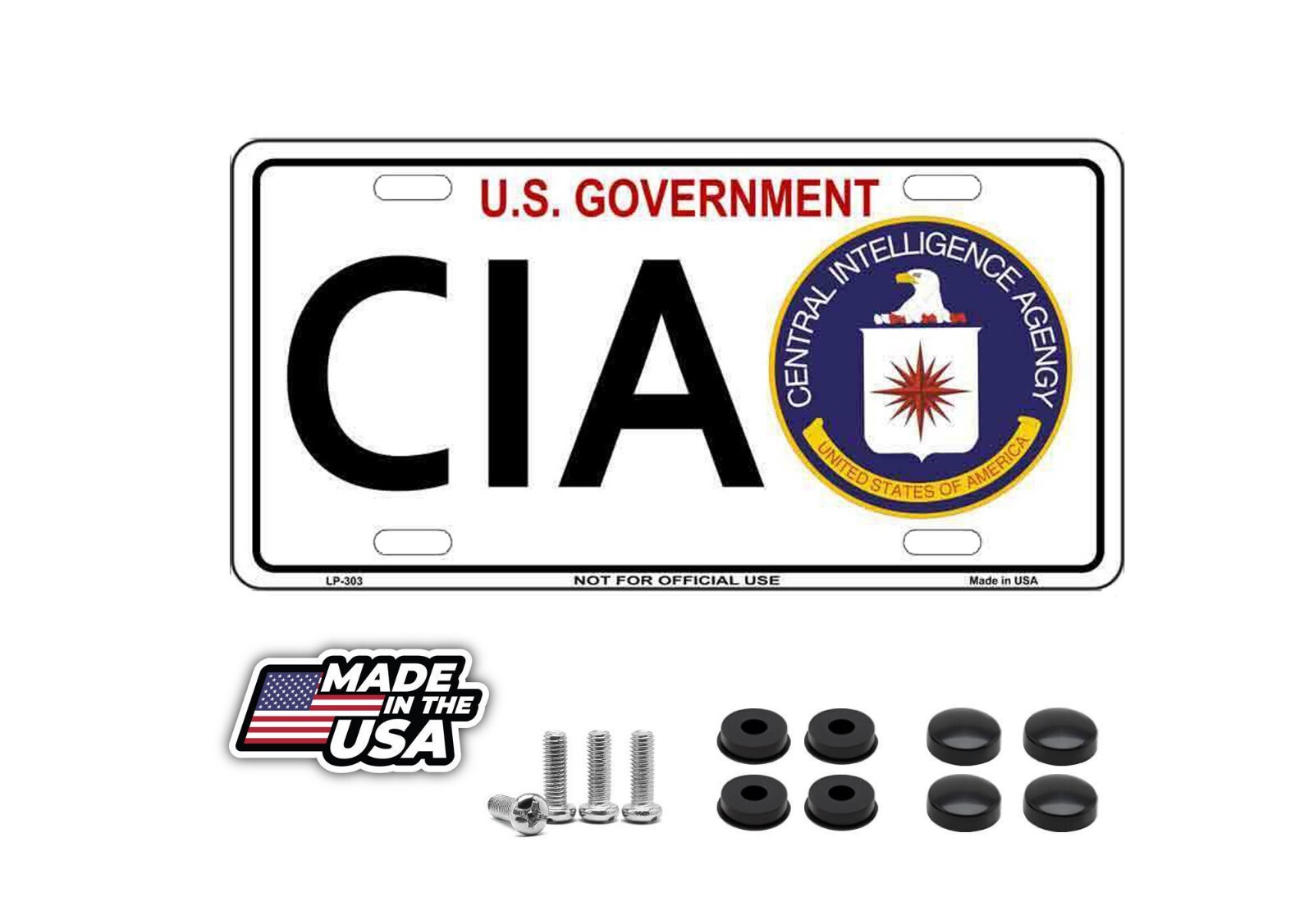 CIA Metal Novelty License Plate Tag LP-303