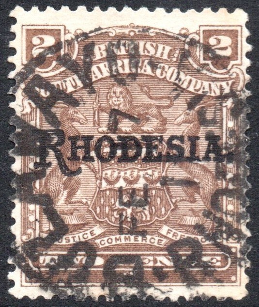 Rhodesia 1909-12 2d brown, SG.102, fine used, cat.£11
