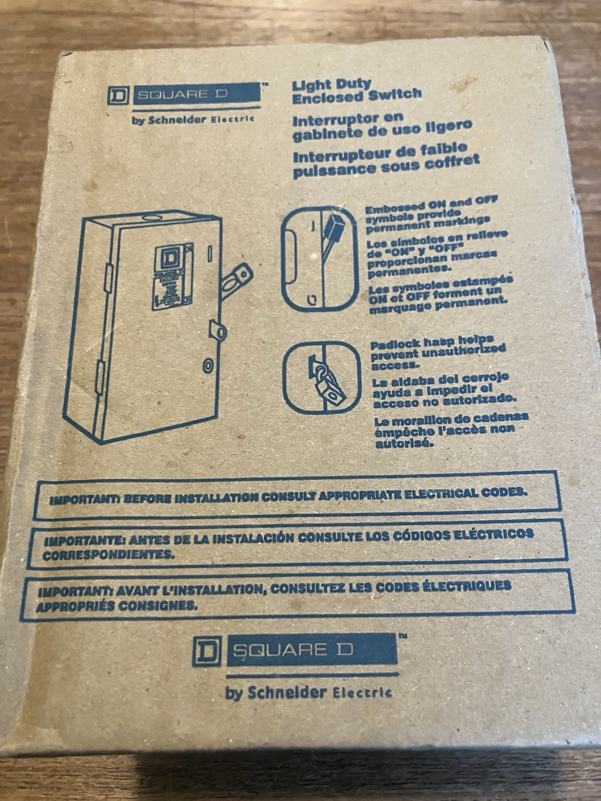 Square D 30 amp 120V disconnect