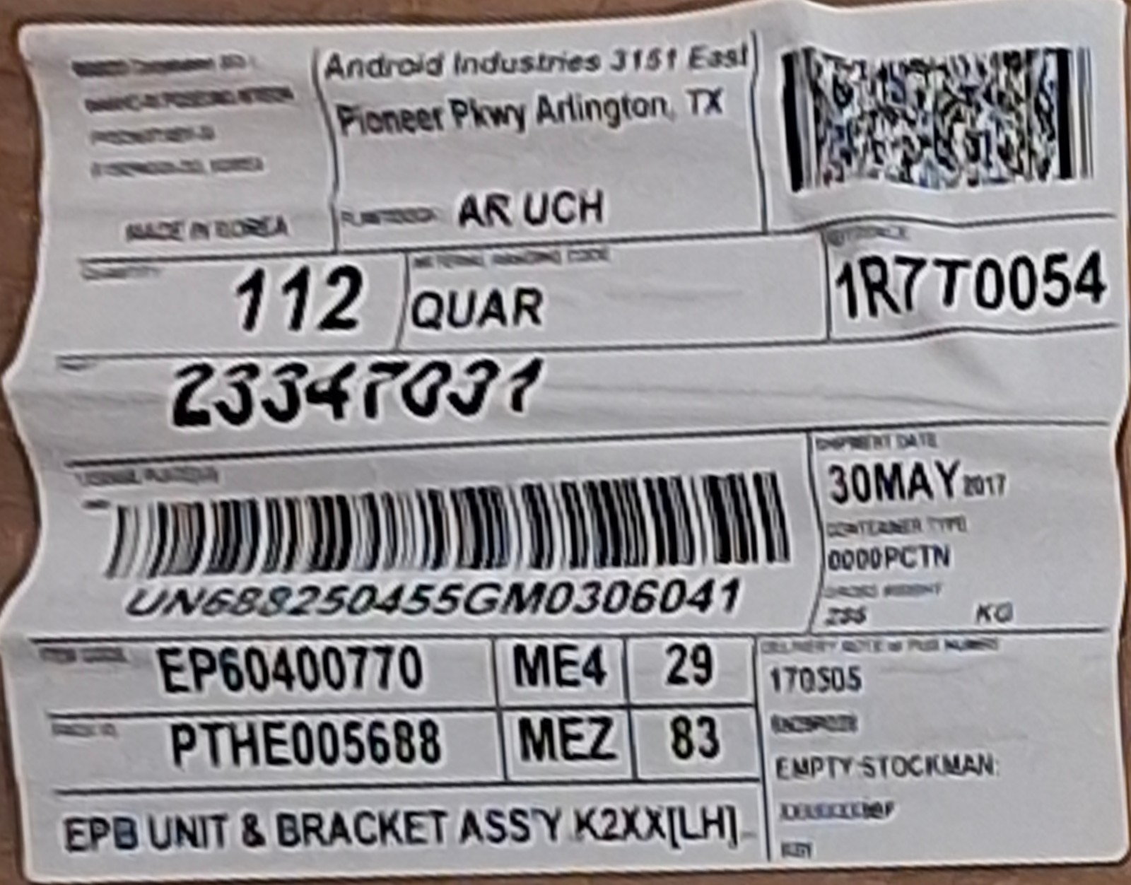 Electronic Parking Brake Module 2018 Cadillac Escalade Chevrolet Tahoe GMC Yukon