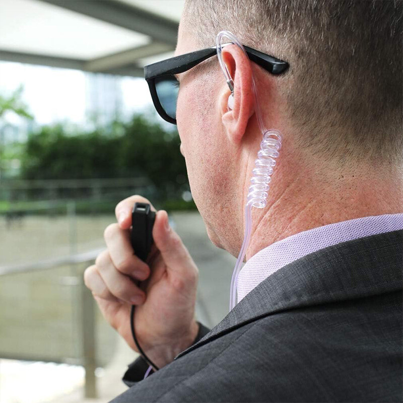 5Pcs Earpiece with Mic Headset 2Pin For Kenwood Baofeng Retevis Two Way Radio