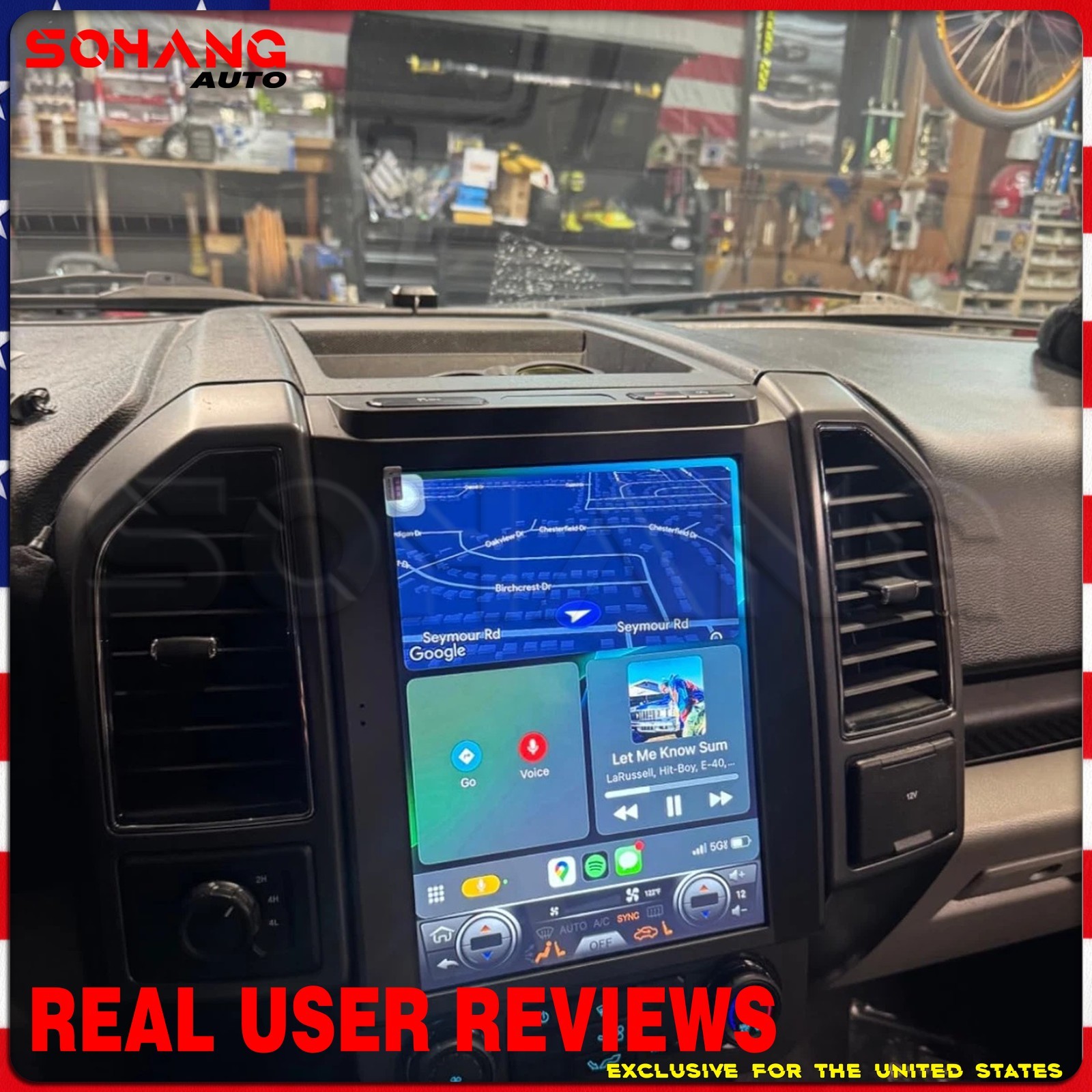 SoHang | 12.1" for Ford F150 F250 F350 Car Radio 2015-2021 Tesla Style Carplay