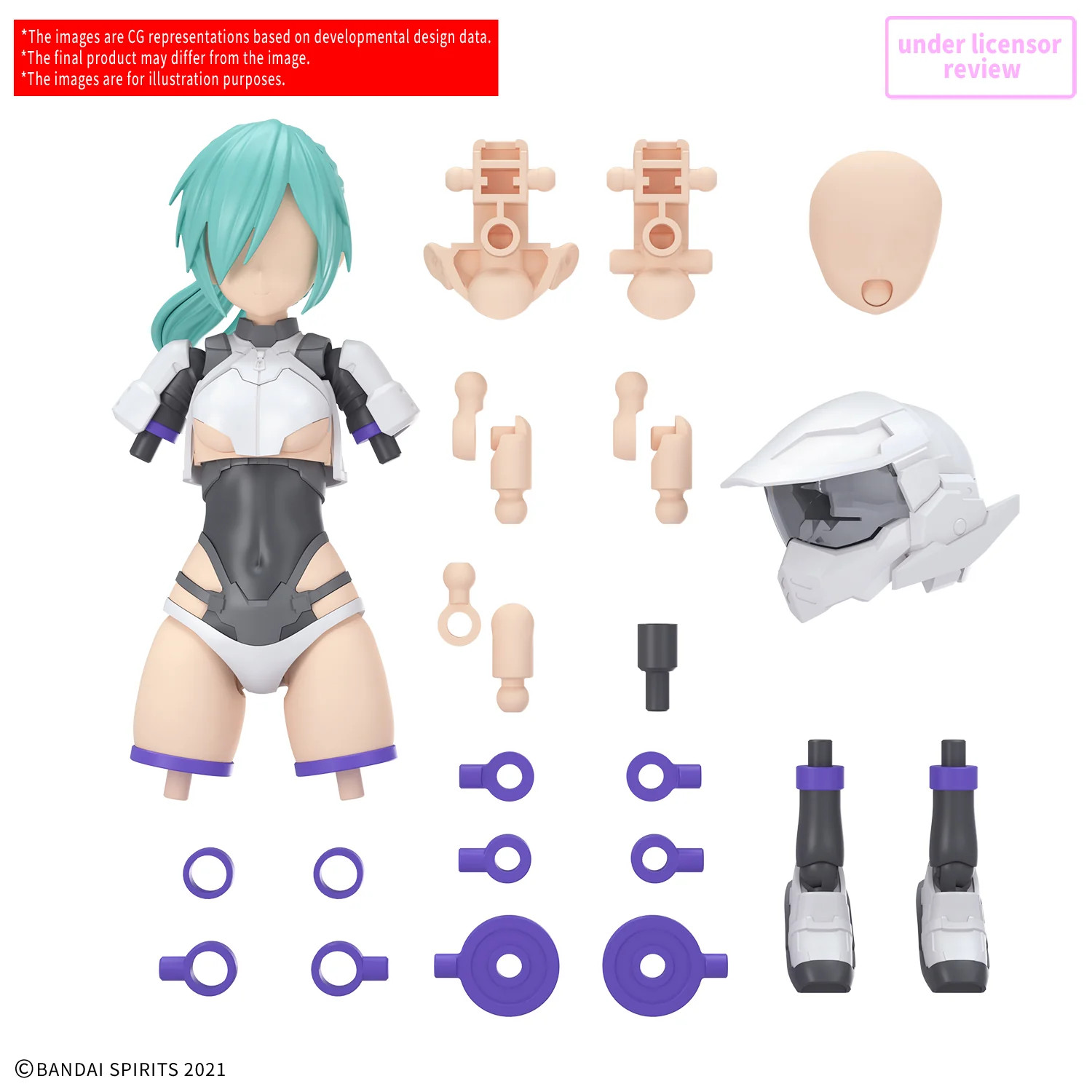 Option parts Set 22 Turbo Costum alpha Color B 30 Minute Sisters Bandai 0MS