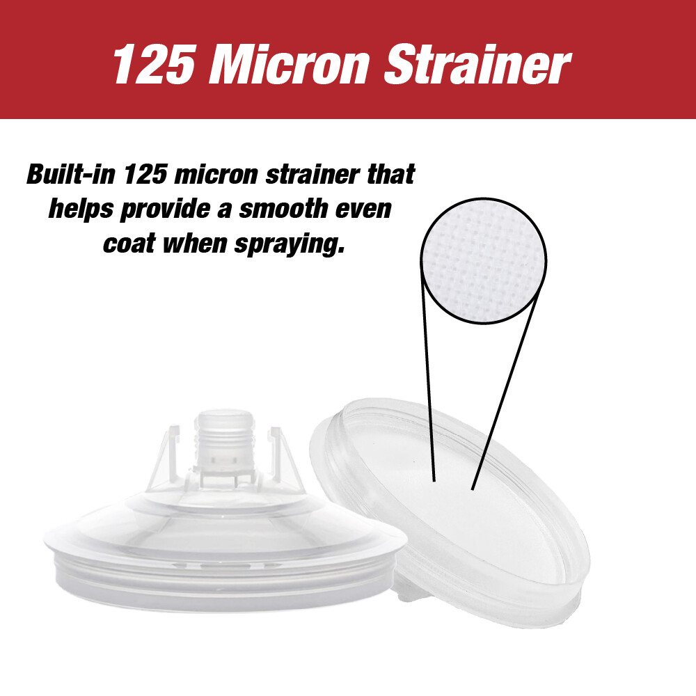 PPS CUPS Disposable Paint Spray Gun Cup Liners and Lid System (125 Mic) 50pack