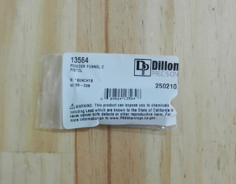 Dillon Powder Funnel - "C" PISTOL - 30 Carbine, Flaring 300BO;  13564