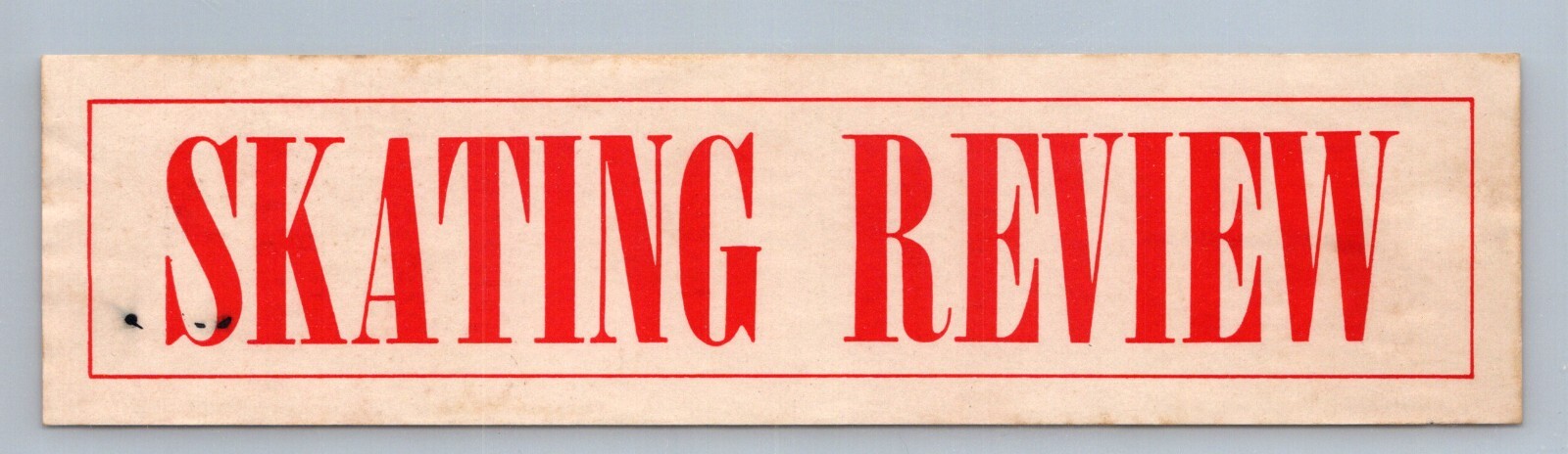 1950s Skating Review Roller Rink Sticker Label Decal Print Magazine