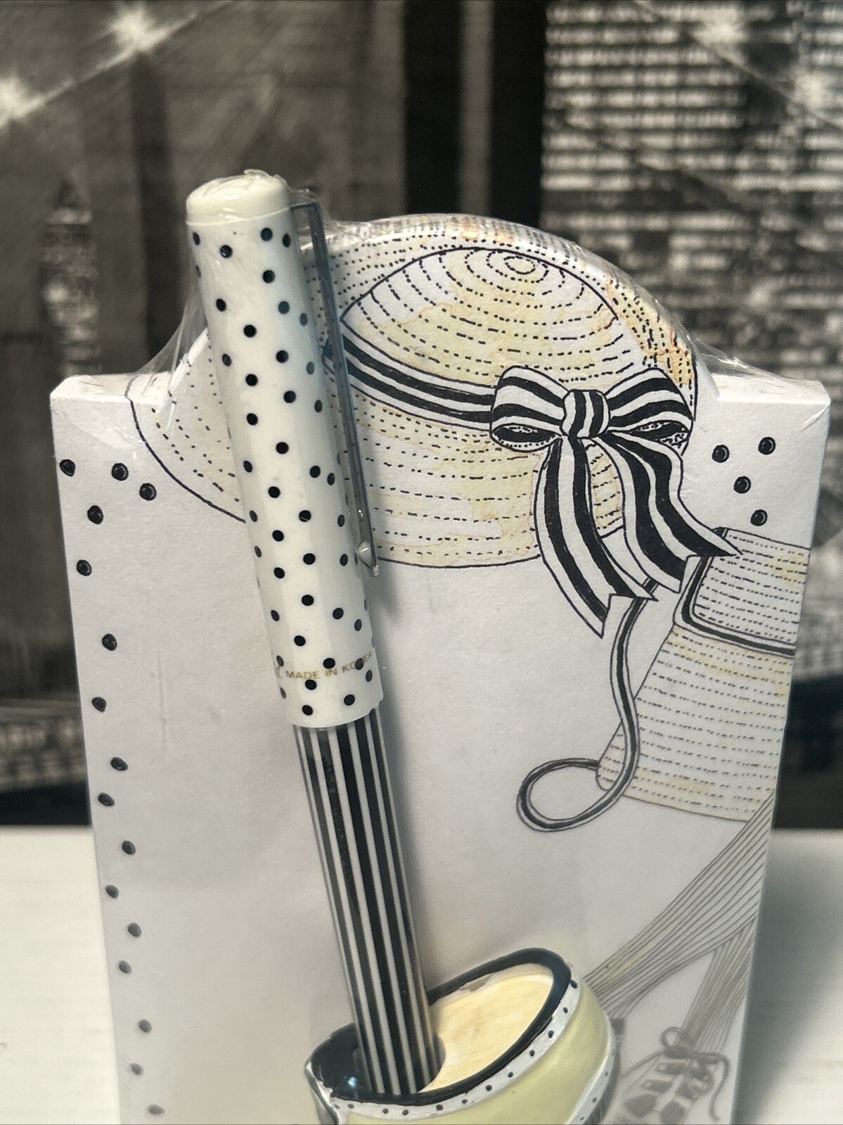 Lady Jayne Ltd Women’s Fashion Notepad & Pen Desktop Holder Set Vtg 90s Sealed