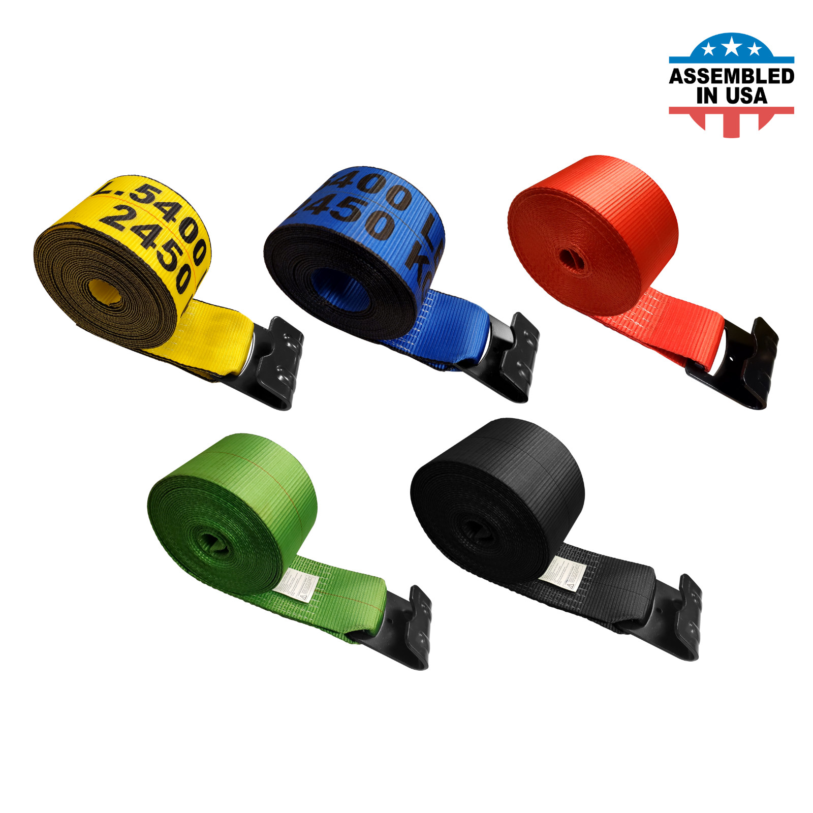 USA Heavy Duty 4" x 40' Flatbed Truck Winch Tie Down Strap w/Flat Hook 5400 LBS