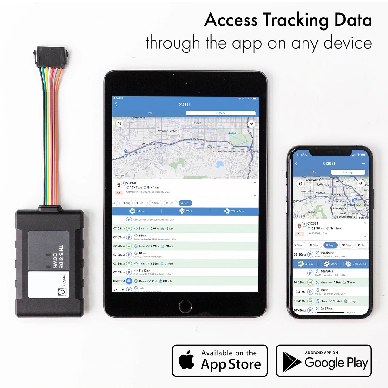 Brickhouse LTE Livewire 4 Vehicle GPS Tracker For Cars Trucks Teens & Fleets