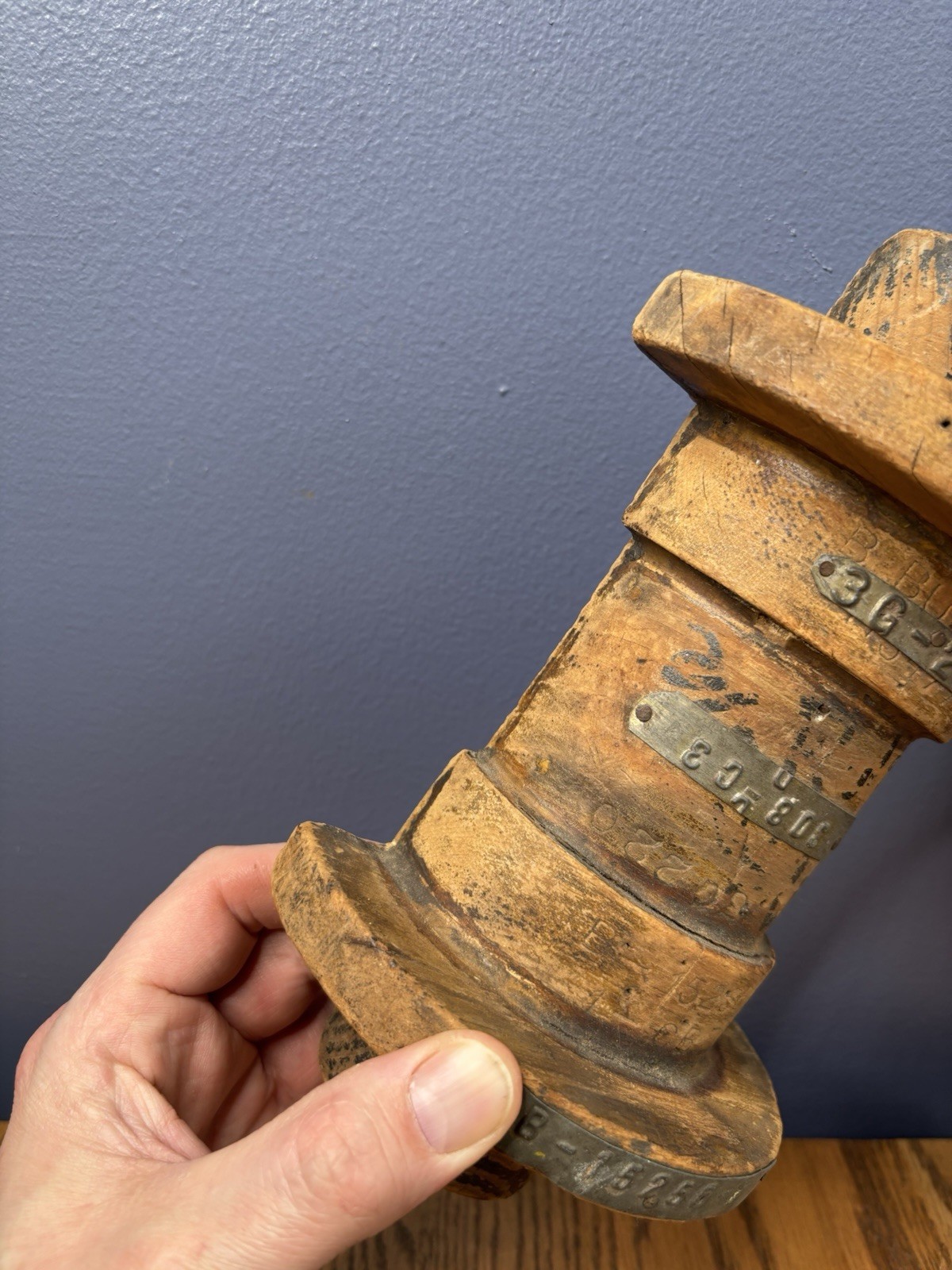 Vintage Industrial Bethlehem Steel Wood Sand Forms For Tool Parts Form Art Mold