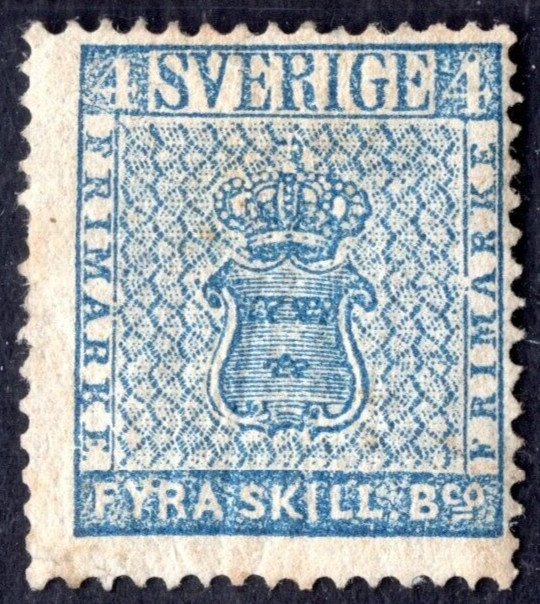 SWEDEN 1868 SCOTT #2P MINT NO GUM CATALOG VALUE $525