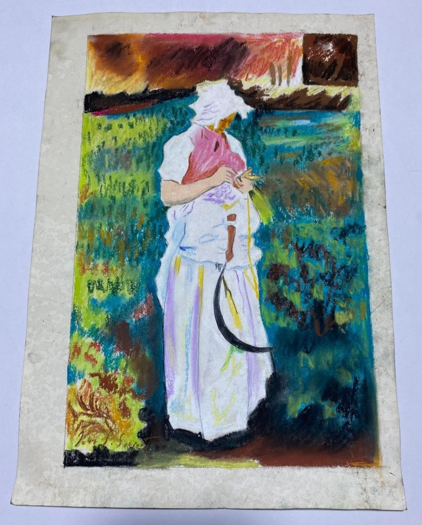 JOHN SINGER SARGENT Drawing on paper (Handmade) signed and stamped mixed media.