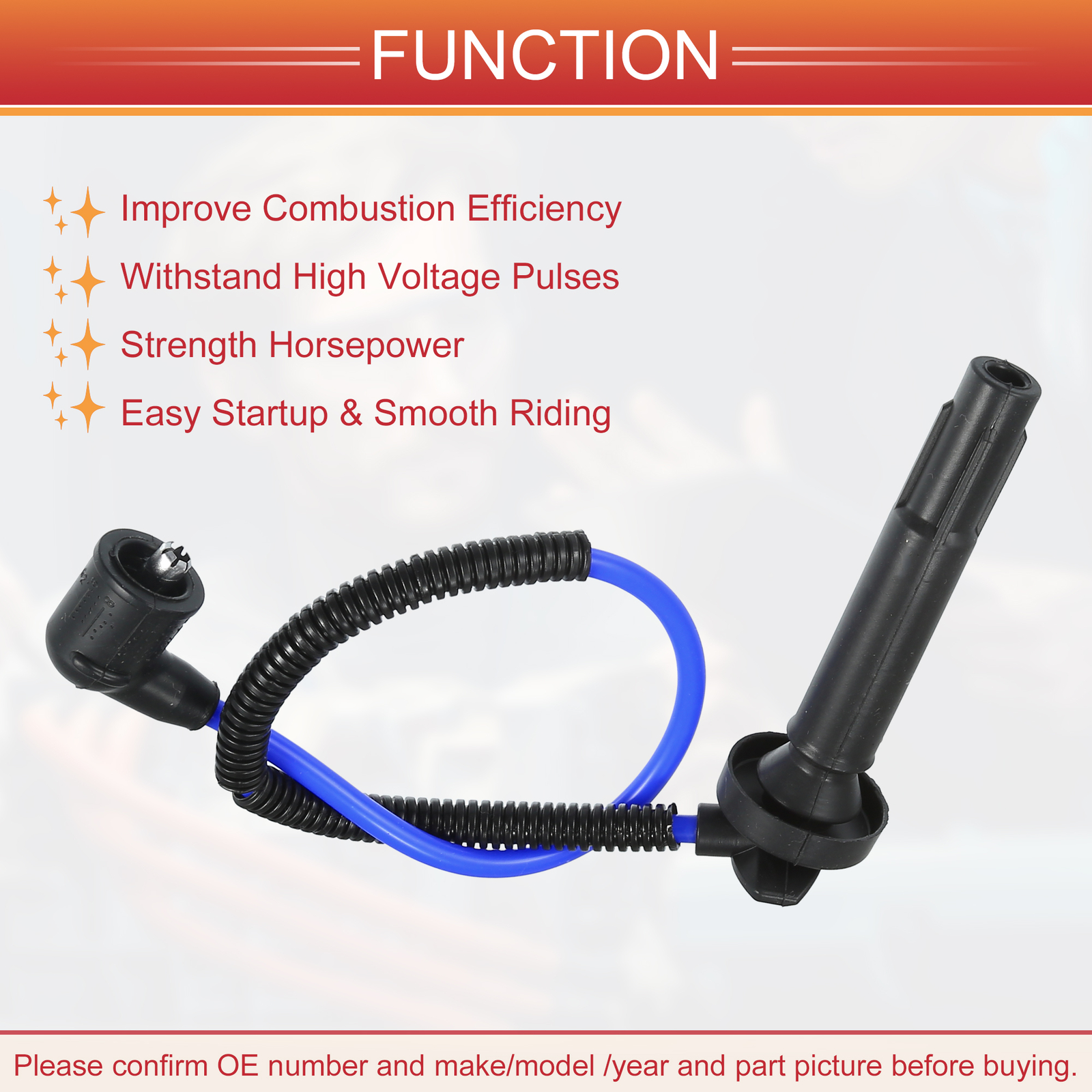 4pcs Spark Plug Wire Ignition Coil Cable No.22454-AA140 for Subaru Forester