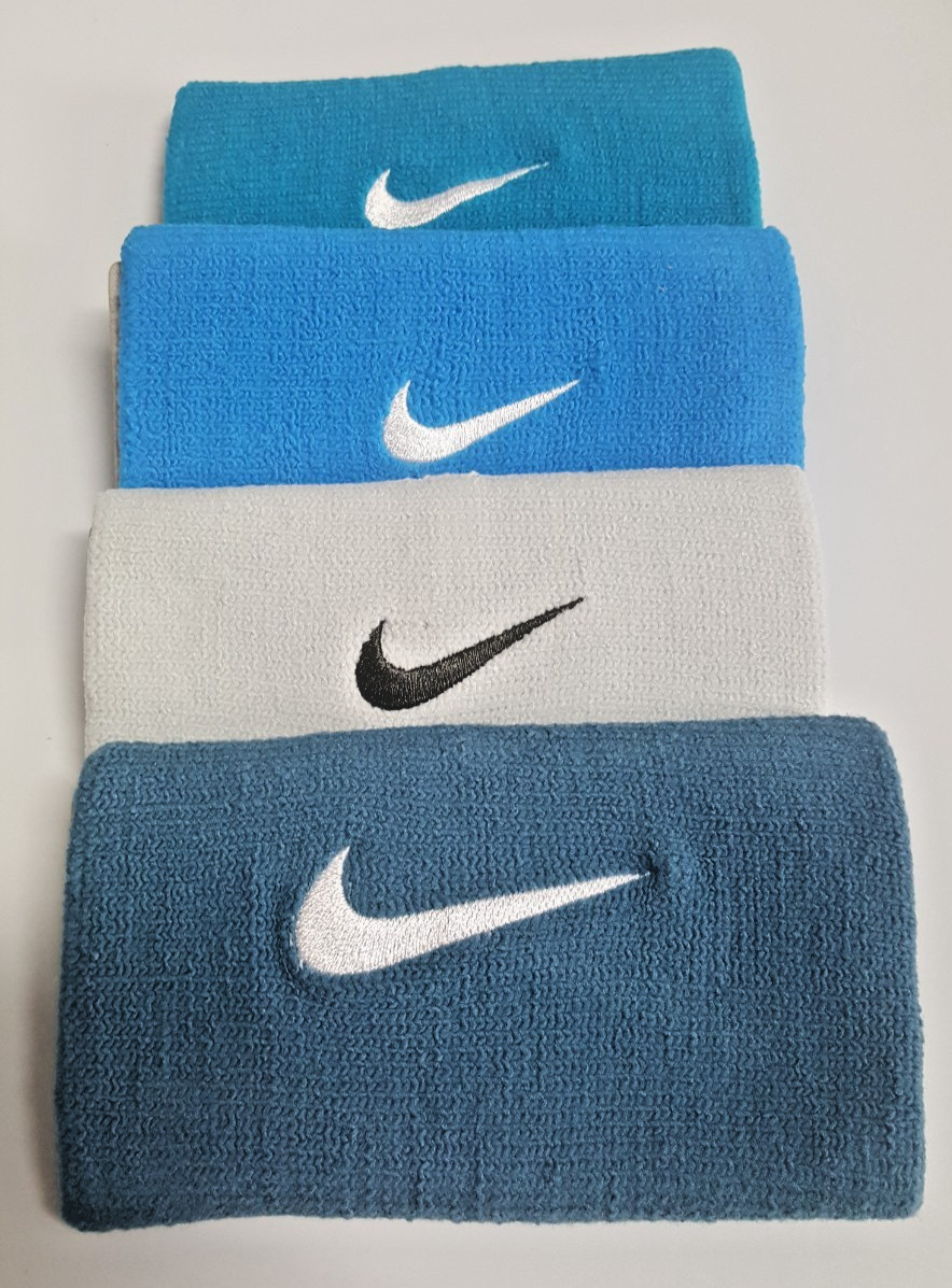 Nike Tennis (4) Four single Double-wide Wristbands Unisex NEW