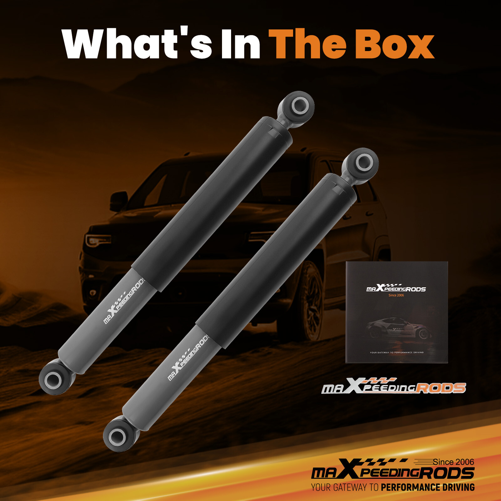 Pair Rear Lowering Shocks 5" - 7" Drop For Chevy Silverado/GMC Sierra 1999-2006